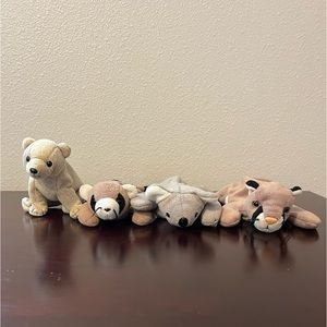 Lot of 4 TY Beanie Babies